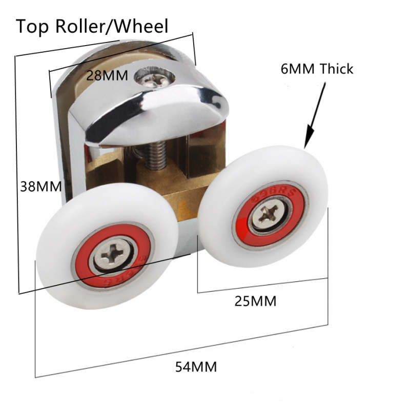 Shower Door Roller Double Top DR01lennoxhamilton